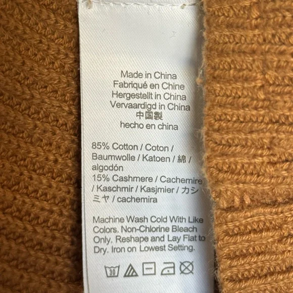 J.Crew Cashmere Blend Mock Neck Sweater | Brown | Small - Picture 7 of 7